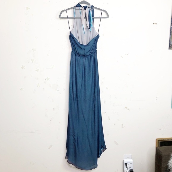 RAMY Brook Daphne Silk layered halter back Maxie dress - Picture 8 of 12